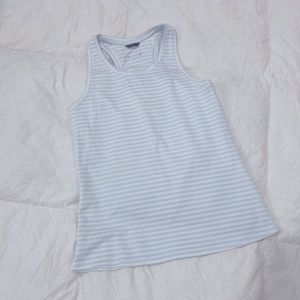 Oiselle blue and white striped tank